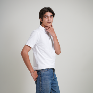 Frost White Classic Polo