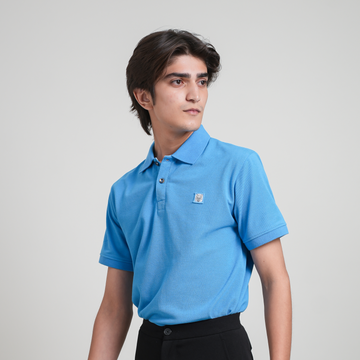 Electric Blue Classic Polo