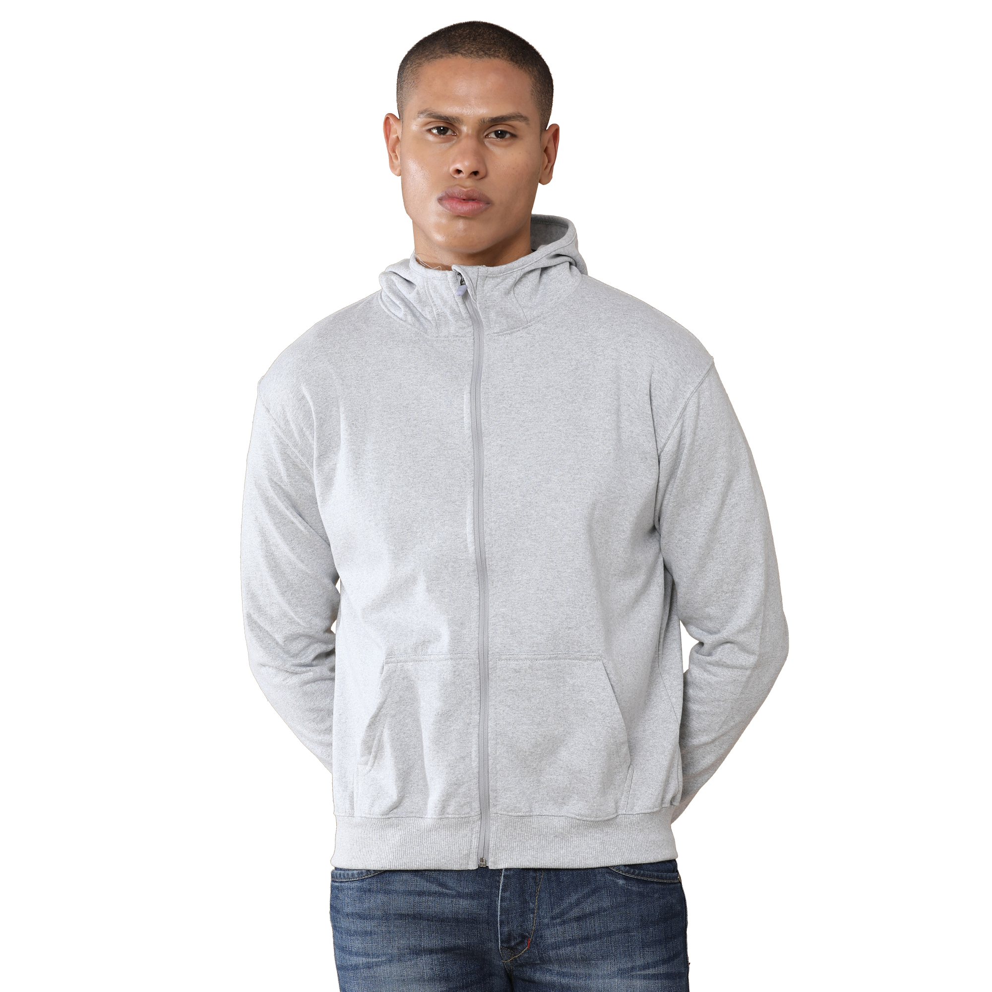 Heather Grey Sustainable 2-in-1 Zipper