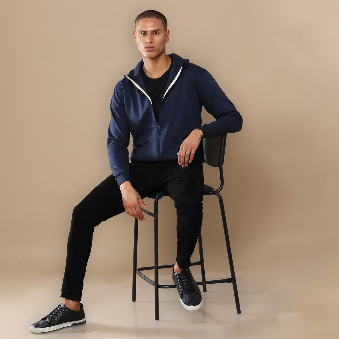 Midnight Navy Sustainable 2-in-1 Zipper